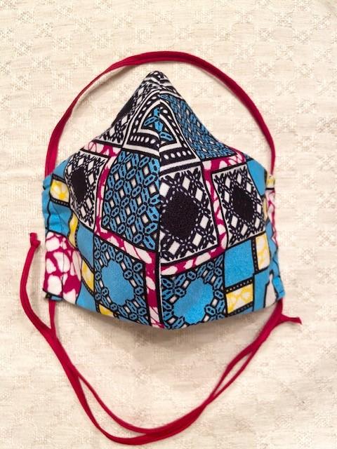 Washable 100% Cotton Face Mask with Nose Wire & Filter Pocket