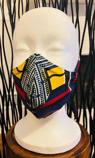 Washable 100% Cotton Face Mask with Nose Wire & Filter Pocket