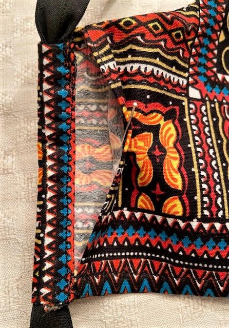 Washable 100% Cotton Face Mask with Nose Wire & Filter Pocket